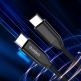 Choetech USB-C to USB-C Cable 240W - кабел с бързо зареждане за устройства с USB-C порт (200 см) (черен)  thumbnail 5