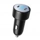 Joyroom Digital Display Dual USB-C Fast Car Charger 70W PD - зарядно за кола с 2xUSB-C изходи с технология за бързо зареждане и дисплей  (черен) thumbnail 4