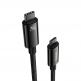 Baseus Tungsten Gold USB-C to USB-C Cable 240W (CAWJ040201) - кабел с бързо зареждане за устройства с USB-C порт (300 см) (черен)  thumbnail 2