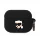 Karl Lagerfeld AirPods Pro 3D Logo NFT Karl Head Silicone Case - силиконов калъф с карабинер за Apple AirPods Pro (черен) thumbnail