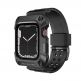 Nillkin DynaGuard Watch Strap and Case - удароустойчив алуминиев кейс от най-висок клас с вградена каишка за Apple Watch 45мм (черен) thumbnail