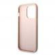Guess PU 4G Metal Logo Leather Hard Case - дизайнерски кожен кейс за iPhone 15 Pro (розов) thumbnail 5