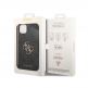 Guess PU 4G Metal Logo Leather Hard Case - дизайнерски кожен кейс за iPhone 15 (сив) thumbnail 6