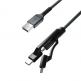 Nomad Kevlar USB-A to Universal Cable v2 - здрав кевларен кабел за устройства с Lightning, microUSB и USB-C порт (150 см) (черен) thumbnail 2