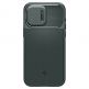 Spigen Optik Armor MagFit MagSafe Case - тънък качествен силиконов (TPU) калъф с капак за камерата с MagSafe за iPhone 15 Pro Max (зелен) thumbnail 4