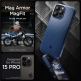 Spigen Mag Armor MagSafe Case - силиконов (TPU) калъф с висока степен на защита с MagSafe за iPhone 15 Pro Max (син) thumbnail 9