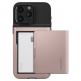 Spigen Slim Armor CS Case - хибриден кейс с отделение за кр. карти и най-висока степен на защита за iPhone 15 Pro Max (розово злато) thumbnail 2