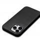 iCarer Leather Oil Wax MagSafe Case - кожен (естествена кожа) кейс с MagSafe за iPhone 15 Pro Max (черен) thumbnail 10