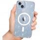 Tech-Protect Flexair Glitter Hybrid MagSafe Case - хибриден удароустойчив кейс с MagSafe за iPhone 15 Plus (прозрачен) thumbnail 2