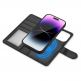 Tech-Protect Wallet Leather MagSafe Flip Case - кожен калъф, тип портфейл с отделящ се кейс с MagSafe за iPhone 15 Pro Max (черен) thumbnail 3