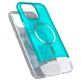 Spigen Classic C1 MagSafe Case - хибриден удароустойчив кейс с висока степен на защита с MagSafe за iPhone 15 Pro Max (син)  thumbnail 4