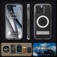 Spigen Ultra Hybrid S MagSafe Case - хибриден кейс с висока степен на защита с MagSafe и вградена поставка за iPhone 15 Pro Max (прозрачен)  thumbnail 17
