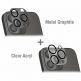 4smarts StyleGlass Camera Lens Protector - 2 броя предпазни плочки за камерата на iPhone 15 Pro, iPhone 15 Pro Max (тъмносив и прозрачен) thumbnail