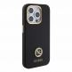 Guess Liquid Silicone 4G Strass Metal Logo Case - силиконов (TPU) калъф за iPhone 15 Pro (черен)  thumbnail 4