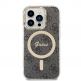 Guess IML 4G MagSafe Case - дизайнерски силиконов кейс с MagSafe за iPhone 15 Pro (черен) thumbnail 2