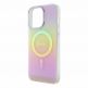 Guess IML Iridescent Script MagSafe Case - дизайнерски силиконов кейс с MagSafe за iPhone 15 Pro (розов) thumbnail 5