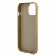 Guess PU Square Mirror Script Logo Leather Hard Case - дизайнерски кожен кейс за iPhone 15 (златист) thumbnail 5