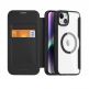 Dux Ducis Skin X Pro Magnetic Wallet Case - удароустойчив хибриден кожен кейс с отделение за карти и MagSafe за iPhone 15 (черен-прозрачен) thumbnail 2