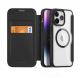 Dux Ducis Skin X Pro Magnetic Wallet Case - удароустойчив хибриден кожен кейс с отделение за карти и MagSafe за iPhone 15 Pro (черен-прозрачен) thumbnail 2