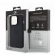 Mercedes-Benz Genuine Leather Star Pattern MagSafe Case - дизайнерски кожен кейс с MagSafe за iPhone 15 Pro (черен) thumbnail 6