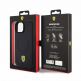 Ferrari PU Leather Bottom Carbon MagSafe Case - дизайнерски кожен кейс с MagSafe за iPhone 15 (черен) thumbnail 6