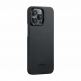 Pitaka MagEZ 4 600D Aramid Fiber MagSafe Case - кевларен кейс с MagSafe за iPhone 15 Pro Max (черен-сив)  thumbnail 2