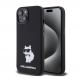 Karl Lagerfeld Liquid Silicone Choupette NFT Case - дизайнерски силиконов кейс за iPhone 15 (черен) thumbnail