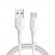 Mcdodo CA-7280 USB-A to USB-C Charging Cable 3А - кабел с гумирана обвивка за устройства с USB-C порт (120 см) (бял)  thumbnail
