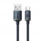 Baseus Crystal Shine USB-A to USB-C Cable PD 2.0 100W (CAJY000401) - здрав кабел с въжена оплетка и бързо зареждане за устройства с USB-C порт (120 см) (черен) thumbnail 2