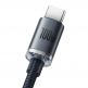 Baseus Crystal Shine USB-A to USB-C Cable PD 2.0 100W (CAJY000401) - здрав кабел с въжена оплетка и бързо зареждане за устройства с USB-C порт (120 см) (черен) thumbnail 3