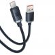 Baseus Crystal Shine USB-A to USB-C Cable PD 2.0 100W (CAJY000401) - здрав кабел с въжена оплетка и бързо зареждане за устройства с USB-C порт (120 см) (черен) thumbnail 10