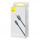 Baseus Crystal Shine USB-A to USB-C Cable PD 2.0 100W (CAJY000401) - здрав кабел с въжена оплетка и бързо зареждане за устройства с USB-C порт (120 см) (черен) thumbnail 15