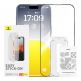 Baseus Sapphire Tempered Glass Film (0.30mm) - калено стъклено защитно покритие за дисплея на iPhone 15 Plus (черен-прозрачен) thumbnail