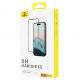 Baseus Diamond Tempered Glass Film (0.30mm) - калено стъклено защитно покритие за дисплея на iPhone 15 Plus (черен-прозрачен) thumbnail