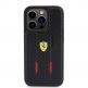 Ferrari Carbon Grip Stand Case - дизайнерски кожен кейс с поставка за iPhone 15 Pro Max (черен) thumbnail 3