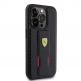 Ferrari Carbon Grip Stand Case - дизайнерски кожен кейс с поставка за iPhone 15 Pro Max (черен) thumbnail 4