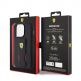 Ferrari Carbon Grip Stand Case - дизайнерски кожен кейс с поставка за iPhone 15 Pro Max (черен) thumbnail 7