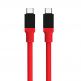 Tactical Fat Man USB-C to USB-C Cable 60W - здрав кабел с бързо зареждане за устройства с USB-C порт (100 см) (червен) thumbnail