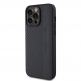 AMG Carbon Effect Leather MagSafe Case - дизайнерски кожен кейс с висока защита с MagSafe за iPhone 15 Pro Max (черен) thumbnail 2
