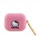 Hello Kitty AirPods Liquid Silicone 3D Kitty Head Logo Case - силиконов калъф с карабинер за Apple AirPods Pro (розов) thumbnail