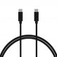 Choetech USB-C to USB-C Cable 60W - здрав кабел с бързо зареждане за устройства с USB-C порт (100 см) (черен) (bulk) thumbnail