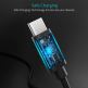 Choetech USB-C to USB-C Cable 60W - здрав кабел с бързо зареждане за устройства с USB-C порт (100 см) (черен) (bulk) thumbnail 5