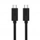 Choetech USB-C to USB-C Cable 60W - здрав кабел с бързо зареждане за устройства с USB-C порт (100 см) (черен) thumbnail