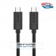 Choetech USB-C to USB-C Cable 60W - здрав кабел с бързо зареждане за устройства с USB-C порт (100 см) (черен) thumbnail 2