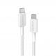 Anker 322 USB-C to USB-C Cable 60W - кабел с въжена оплетка и бързо зареждане за устройства с USB-C порт (90 см) (бял) thumbnail 2