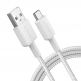 Anker 322 USB-A to USB-C Cable - здрав кабел с въжена оплетка и бързо зареждане за устройства с USB-C порт (180 см) (бял)  thumbnail