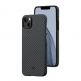 Pitaka MagEZ 3 1500D Aramid Fiber MagSafe Case - кевларен кейс с MagSafe за iPhone 14 Plus (черен-сив)  thumbnail