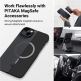Pitaka MagEZ 3 600D Aramid Fiber MagSafe Case - кевларен кейс с MagSafe за iPhone 14 Plus (черен-сив)  thumbnail 7