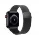Decoded Milanaise Titanium Stainless Steel Watch Loop Band - стоманена, неръждаема каишка за Apple Watch 38мм, 40мм, 41мм, 42мм (2024) (черен) thumbnail 2