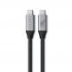 Satechi USB4 USB-C to USB-C Pro Cable, 8K, 240W, 40Gbps - здрав USB4 кабел с въжена оплетка за устройства с USB-C порт (120 см) (черен) thumbnail 3